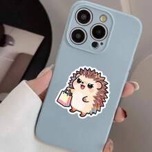 50 piezas de pegatinas decorativas con dibujos de erizos de caricatura, pegatinas divertidas para equipaje, gabinete de exhibición, caja de almacenamiento - Erizo de dibujos animados - Ver 9