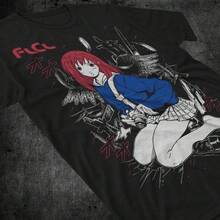 Camiseta Haruko Haruhara FLCL Anime UniS1ex T1EE 220G, de algodón puro, manga corta, para hombre y mujer. Tejido grueso, resistente a las arrugas y que no se deforma fácilmente. Estilo sencillo y versátil, ligero y transpirable, perfecto para ir al trabajo, viajar, acampar, ir de compras y para el tiempo libre diario. - Negro - Ver 1