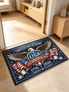 1pc 250th Anniversary USA Commemorative Doormat, Small Rug, Carpet, Mat, Home Decor, Area Rug, Outdoor Mat, Home Decor, Area Carpet, Bedroom Carpet, Washable Rug - Multicolor - View 3