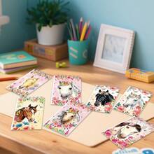 5/6/8/10/12pcs New Horse Racing Notebook, Student Portable Spiral Notebook, Horse Theme Diary Mini Notebook, Student Notebook, Vocabulary Book, Spiral Notebook, Material Book, Memo Pad, School Supplies, Student Prizes, Party Notebook, Back To School Supplies, Christmas Notebook - Multicolor - View 6