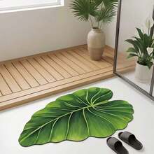 1件 可水洗防滑綠色植物矽藻泥地墊，日常清潔方便，夏季涼感必備，獨特創意植物設計，適用於浴室、廚房、餐廳及其他生活場景，四季通用日常款 - 彩色 - 查看 1