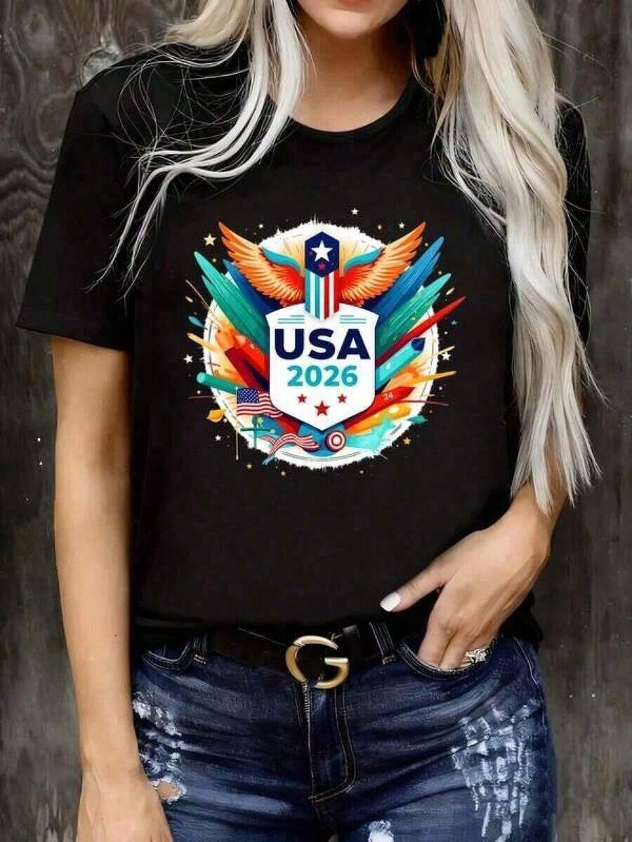 Camiseta unisex de algodón puro 2026MundoCopaTemáticoCamisetaEstadounidense2026MundoCopaTemáticoHombresYMujeresIdénticoImpresoCamiseta-2026FútbolVentiladorRopaNacionalEquipoLogotipo,AdecuadoParaAmbosInformalYActivoDesgaste,CalleEstiloDiversiónImpresoRedondoCuelloCortoCon mangasMujeresCamisetaAdecuadoParaDeportesEventosVacacionesFiestasSalidasDeportesYOtrosVacacionesRegalos, ropadepantalones de mujerdetraje de hombredebañohombre, ropadehombre,playerasdehombre, TradicionalEstilo,SuaveTela - Blanco - Ver 1