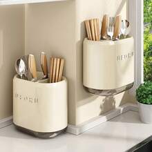 Soporte para cuchillos, estante de almacenamiento de cocina multifuncional, soporte para utensilios, bloque de cuchillos, estante para cubiertos de drenaje, estante organizador para cuchara y tenedor - 4 piezas - Ver 2