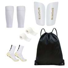 5-Piece Football Accessory Combination Package, Including Drawstring Bag, Football Leg Guards, Knee Guards, Sports Training Socks, And Two Bandages - Multicolor - View 16