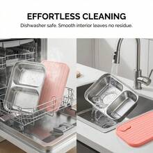 304 Stainless Steel Food Container, Stackable Refrigerator Sealed Fresh-Keeping Box, Fruit And Vegetable Meat Storage Box With Lid, Large Capacity Food Preservation Box, Suitable For Kitchen Food Storage And Organization - Multicolor - View 6