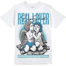 DopeSkillss Short-Sleeved Graphic T-Shirt, Urban Style, Hip Hop, , Unisex, T-Shirts To Match The Color Of The Sneakers, Real Lover, 100% Cotton. - 白色 - 查看 6