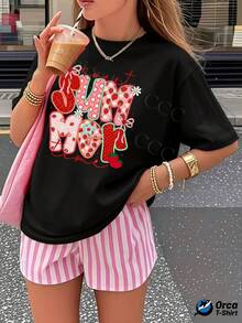 Una camiseta de manga corta para mujer, moderna, a la moda, retro, holgada, suave y cómoda, adecuada para actividades al aire libre en primavera y verano, camiseta de mujer de 180g con estilo y2k personalizado, top de manga corta holgado, elegancia de estilo urbano, informal y transpirable para el día a día, estampado creativo con diseño de fresas dulces, ropa de verano, regalo para deportes al aire libre.blusas para mujer,blusas casuales para dama,tops,, mujer premium,y2k,playeras de mujer curvy,ofertas y liquidaciones ropa mujer,playeras deportivas para mujer,,playeras de hombre, mujer,blusas>elegante NZ79 - Negro - Ver 8