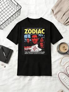 Zodiac 2007 Movie Graphic Tee  David Fincher Crime Thriller Film T-Shirt - Black - View 1