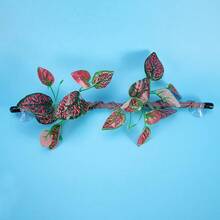 1pc/2pcs Realistic Glass Terrarium Plant Decor, Suitable For Amphibians, Lizards And Snakes Climbing. Resin Gecko Suction Cup Wall Decor, Reptile Branch, Reptile Climbing Decoration, Suitable For Snakes, Lizards, Bearded Dragons And Geckos. - Multicolor - View 6