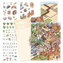 Disney | Bộ sticker trang trí DIY hình chuột Mickey và những người bạn tại công viên Disneyland, sticker vinyl hoạt hình dễ thương dùng để làm sổ lưu niệm, nhật ký, dán lên bình nước, laptop, quà tặng sinh nhật, văn phòng phẩm và phần thưởng học sinh, đồ dùng cho tiệc tùng. - 1 Set - Xem 8