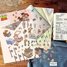 Disney | Disney TOY STORY 趣味自製小鎮 DIY 微縮場景貼紙 可愛卡通貼紙，適用於剪貼簿、手帳、水壺，生日禮物文具、學校獎勵、派對用品，適合成人紓壓消磨時間 - 1 Set - 查看 5