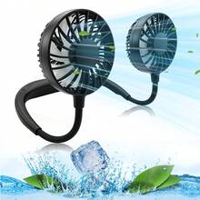 Neck Fan Upgraded Version, 1200mAh Battery Capacity, Long Battery Life, Suitable For Students, Office And Outdoor Travel, Essential Holiday Gift - 彩色 - 查看 9