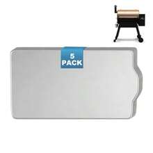 SafBbcue BAC520 Drip Tray Liner Replacement For Traeger PRO 780, 26 X 16 Inch, Portable And Foldable, Disposable Aluminum Grill Tray For Collecting Grease, 5 Pack - 適用於 Traeger PRO 780 的 26 x 16 - 查看 1