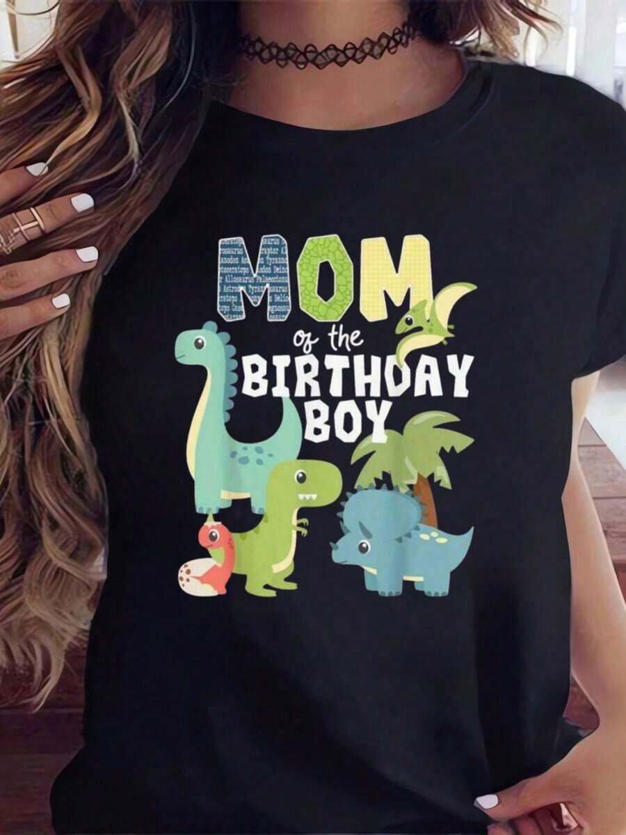 Women's Dinosaur Themed T-Shirts, Pure Cotton Short Sleeve T-Shirts, Fun Design, Comfortable, Casual, Sporty, Loose Fit, Versatile, Y2K Style - 白色 - 查看 1