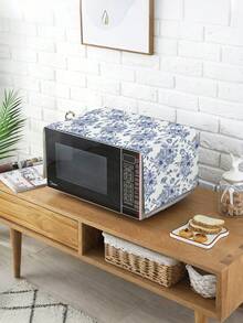 1pc French Toile De Jouy Classic Blue & White Floral Print Table Runner, Microwave Dust Cover, Protective Cover, Available In Multiple Sizes, Suitable For Home Dining, Kitchen Decor, Home Decor, Outdoor Party And Restaurant Decoration, Linen-Like Texture - Multicolor - View 2