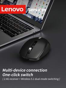 Lenovo 联想N220双模无线鼠标，支持蓝牙和2.4G连接，静音人体工学轻巧办公鼠标，DPI可调，电池续航时间长，便携式电脑鼠标，兼容笔记本电脑、PC、MacBook、平板电脑。 - 查看 13