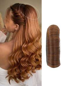 Postizo de cabello sintético con relleno de cabello e inserto de peine para agregar volumen y volumen a la parte superior de la cabeza y la frente. - Multicolor - Ver 17