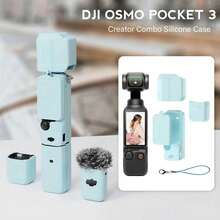 Pocket 3 硅胶保护套,适用于 Xtra Muse 保护壳镜头保护套防刮擦保护套,兼容 OSMO Pocket 3 Creator Combo/Xtra Muse 配件(蓝色) - 查看 2