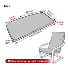1pc Solid Color Slouchy Sofa Chair Cover, Jacquard Single Sofa Cushion Cover For Living Room, Resting Room, Hotel - Khaki - View 2