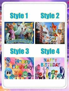 Phông nền Zootopia & Chúc mừng sinh nhật, với hình ảnh Judy Hopps, Nick Wilde, Joy, Sadness và tất cả các cảm xúc, chất liệu polyester, dùng để trang trí tiệc. Nâng tầm bữa tiệc của bạn với phông nền sinh nhật kết hợp sống động này, mang đến hai vũ trụ Disney được yêu thích cho một bữa tiệc thực sự kỳ diệu. Có thể dùng làm phông nền bàn tráng miệng hoặc thậm chí là phông nền phát trực tuyến. - Lý lịch - Xem 8