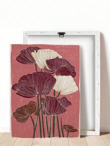 1pc Burgundy Poppy Art Print, Lotus Ukiyo-E Botanical Poster, Blue Floral Wall Art, Festival Gift,Suitable For Bedroom,Living Room,Kitchen,Wall Arts,Wall Decor,Home Decor,Room Decor, Canvas Wall Art, Posters, Wall Art With Frame, Optional Frame ﻿ ﻿ - 1PCS - View 22