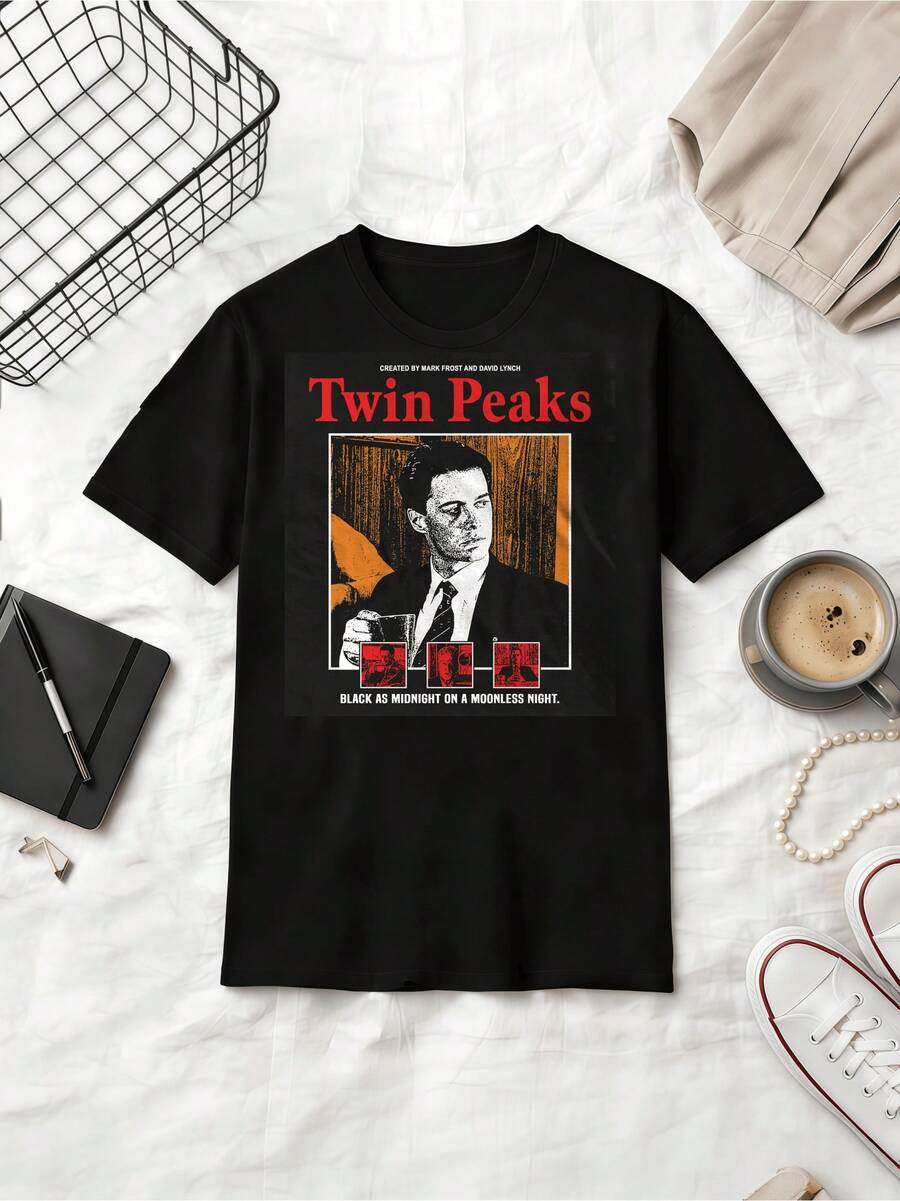 Agent Cooper Damn Fine Coffee T-shirt, Kultklassisk Fan-T-shirt - Svart - Visa 1