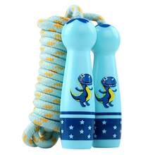 Cuerda de saltar para niños con asa en forma de lindo dinosaurio azul - Cuerda ligera y sin enredos que fomenta el ejercicio en los niños - Multicolor - Ver 5