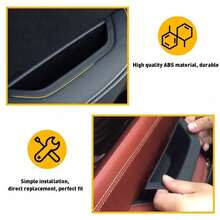 Manija de puerta delantera izquierda, recorte interior negro interior apto para BMW F25 X4 F26 X3 - caja de almacenamiento para puerta - Ver 2