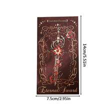 AHCRAFT 1pc Eternal Sword Themed Bookmark, Fantasy Sword-Shaped Metal Bookmark Gift For Birthday, Writer, Teacher, Friend, Book Club, Reader, Office, Home, Classroom - Eternal Sword - View 2