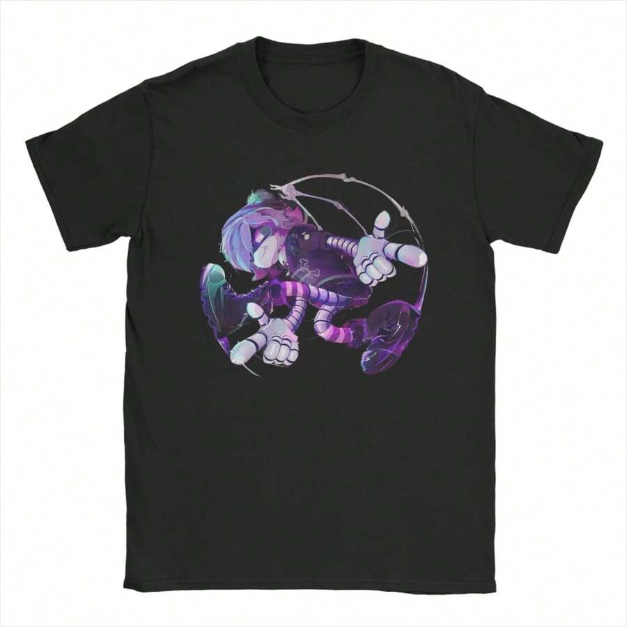 Camiseta M1urder Drones NT para hombre y mujer, de algodón puro, con estampado humorístico, cuello redondo, manga corta. Camiseta de manga corta de 220 g de algodón puro, tejido grueso, resistente a las arrugas y que no se deforma fácilmente. Estilo sencillo y versátil, ligero y transpirable, perfecto para ir al trabajo, viajar, acampar, ir de compras y para el tiempo libre diario. - Negro - Ver 1