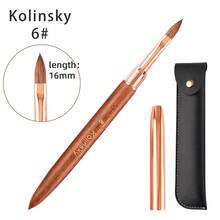 Cọ vẽ móng nghệ thuật bằng lông chồn Kolinsky chất lượng cao, màu vàng hồng ánh gỗ đàn hương, cọ chạm khắc, cọ dùng để nối dài móng acrylic. - màu xanh lá - Xem 14