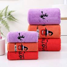 3-Piece Halloween Themed Towel Set - Ultra Soft Coral Fleece, Witch And Pumpkin Design, Including Hand Towel, Face Towel And Bath Towel - Super Absorbent, Versatile For Home Decor, Halloween Decoration - Multicolor - View 9