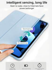 TenYide 书本式平板电脑保护套，多角度折叠支架，兼容 GalaxyTab/LenovoTab/LenovoXiaoxin PAD/LenovoIdea Pad/MatePad/HonorPad/XiaomiPad/RedmiPad 等平板电脑型号，皮革保护套也兼容 iPad A16 2025、Air 11/13、M3 2025、Mini 7 A17、Pro 2024、Air 11/13、M2 2024、Pro 11/13、M4 2024、Pro 12.9、7/8/9 代、10.2、10 代、10.9、Air 4/5、10.9、Pro 11、4/5/6 代、Mini 6，多角度折叠支撑，防摔防震 - 淺藍色 - 查看 3