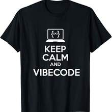 Keep Calm And Vibecode – Funny Developer Coding Meme T-Shirt - Black - View 1