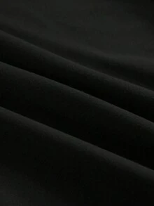 Casual de las mujeres de punto hombros hombros de manga corta de manga corta alrededor del cuello camiseta con 'Be Happy Lift Heavy' impresión gráfica NGHL - Negro - Ver 4