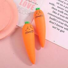 1pc Carrot Squishy Toy, Sand Filled, Stress Relief Decor, Funny Decompression Toy, Realistic Fake Food Carrot, Prank Fruit Squishy, Squeeze Toy For Teenagers And Adults, Soft Fun Toy, , Cheese Soft Fun Toy, Dumpling Soft Fun Toy, Decompression Toy - Carrot Squeezing - View 8