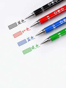 4pcs High Capacity Erasable Gel Pens, 0.7mm Tip, Heat-Resistant Erasable Refills, Red, Blue And Black Ink, Smooth Writing, Great For Schoolwork, Student Stationery, Back To School Essential - Erasable Pen - View 3