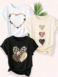 Prenda individual, no un conjunto de 3 piezas, 1 piezas/set de camisetas de manga suitable for streetwear, Top oversized cuello redondo daily outings, camping, concerts, hip-hop, rock, and rap events camiseta básica esencial para todo el año, adecuada para actividades diarias informales, una camiseta estampada de manga corta que se puede usar en cualquier situación: primavera, verano, otoño, invierno, vacaciones, visitas afamiliares, con un estilo versátil excelente calidad, camiseta de 100% algodón premium. - Negro - Ver 10