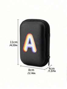 A-Z Letter EVA Storage Bag, Travel Data Cable + USB Cable Organizer Pouch, Electronics Accessories Carrying Case, Suitable For Cables, Chargers, Earphones, Earbuds, Convenient For Travel, Work, Study, Dorm Use - Multicolor - View 11
