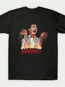 Camiseta Clásica Pivi Herman para Hombre - Camiseta con estampado de la serie de TV vintage - Negro - Ver 7