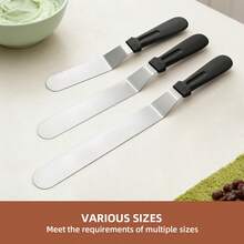 3pcs Cake Scraper Set,Stainless Steel Icing Scraper Set For Decorating And Smoothing Cream - 6 Inch, 8 Inch, 10 Inch Cake Decorating Tools,For Home Kitchen, Restaurant, Party,Holiday,Wedding Supplies,Kitchen Gadgets, Back To School, Christmas Gifts - View 6