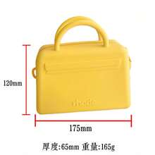 Silicone Handbag With Zipper, Multifunctional Portable Tote Bag, Versatile Storage Bag For Headphones, Simple And Cute Wallet, Portable Small Bag For Cosmetics, Keys, And Various Items. - Grey - View 5