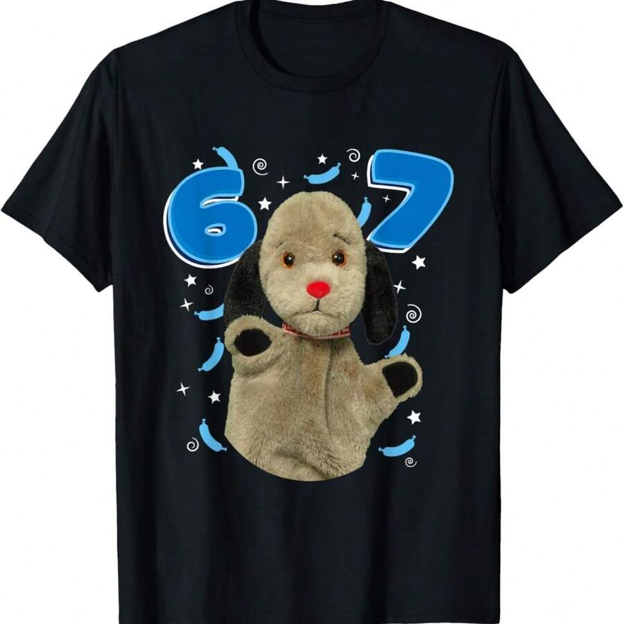 Sooty Sweep 67 Meme T-Shirt - Black - View 1