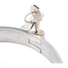 11.6cm O-Ring Metal Collar Lockable Collar With Lock And Key Lover BDSM Sex Toys Stainless Steel O-Ring Lockable - Một cỡ - Xem 6