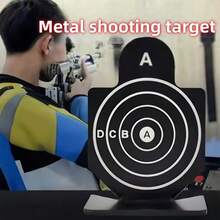6个迷你射箭训练靶，耐用战士造型软弹玩具射击练习靶，金属靶心靶，人形靶，小型金属靶，击打声音清脆 - 彩色 - 查看 3