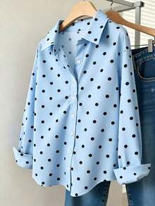 Camisa casual de mujer con estampado de lunares - Multicolor 3 - Ver 1
