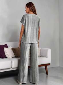 Women's Sportswear Set Comfortable And Versatile Ideal For The Gym Or Walks In The Park - 灰色 - 查看 2