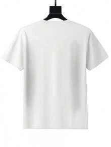 Camiseta con estampado gráfico de diseño de mariposa para mujer, camiseta casual de manga corta, 1 pieza. Cuello redondo cómodo y de tela gruesa, camiseta suave y bonita. - Blanco - Ver 2