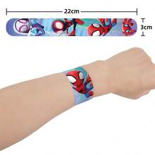 1set/12pcs Super Hero Wristbands, Marvel Spider Man And Friend Themed Buckle Wristbands, Various Hero Prints, Ideal Choices For Fans And Themed Party Supplies - Multicolor - View 5