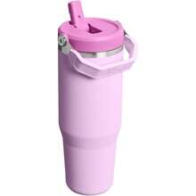 NEW 2026 IceFlow 2.0 Flip Straw Tumbler With Handle 30 Oz Twist On Lid And Flip Up Straw Leakproof Bottle Insulated Stainless Steel BPA- Soft Orchid - Soft Orchid + 30 Ounces - View 4